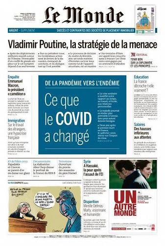 Le Monde du Mardi 15 Février 2022