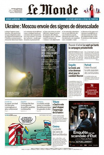 Le Monde du Mercredi 16 Février 2022