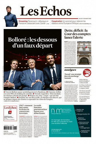 Les Echos du Jeudi 17 Février 2022