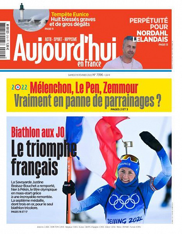 Aujourd’hui en France - 19 Février 2022