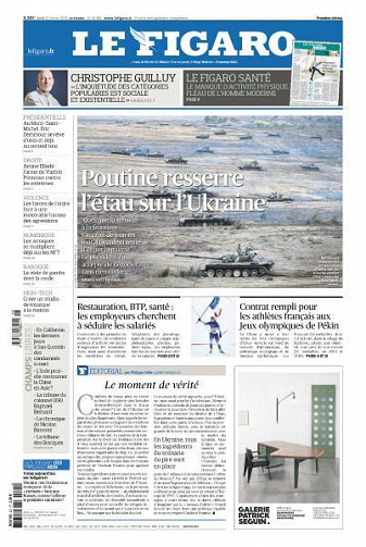 Le Figaro du Lundi 21 Février 2022