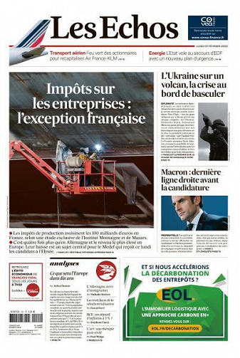 Les Echos du Lundi 21 Février 2022
