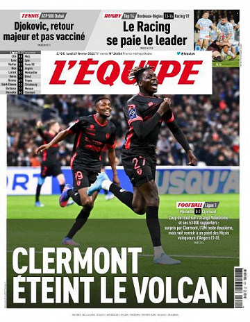 L’equipe du Lundi 21 Février 2022