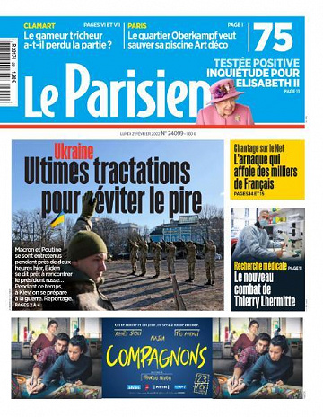 Le Parisien du Lundi 21 Février 2022