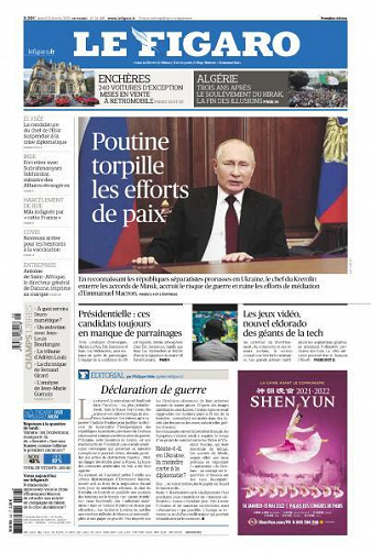 Le Figaro du Mardi 22 Février 2022