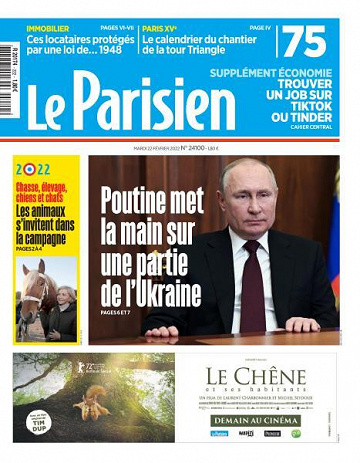 Le Parisien du Mardi 22 Février 2022