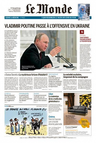 Le Monde du Mercredi 23 Février 2022
