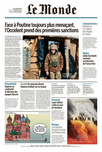 Le Monde du Jeudi 24 Février 2022