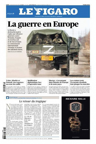 Le Figaro du Vendredi 25 Février 2022