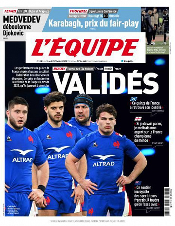L’equipe du Vendredi 25 Février 2022