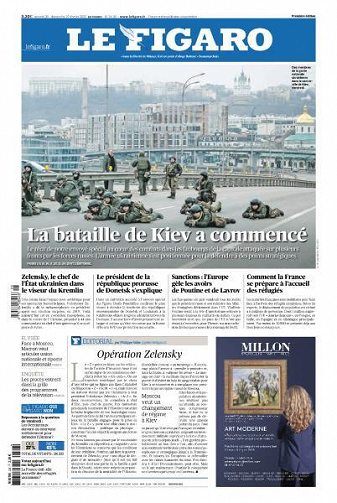 Le Figaro du Samedi 26 et Dimanche 27 Février 2022
