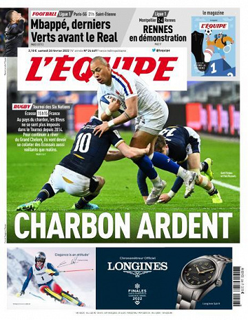 L’equipe du Samedi 26 Février 2022