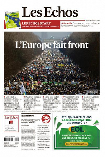 Les Echos du Lundi 28 Février 2022