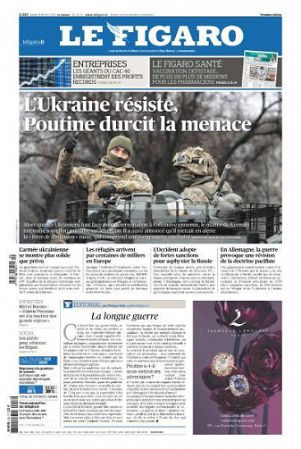 Le Figaro du Lundi 28 Février 2022