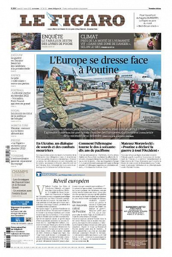 Le Figaro du Mardi 1er Mars 2022