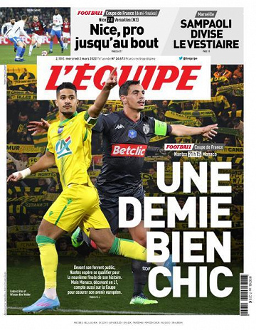 L’equipe du Mercredi 2 Mars 2022