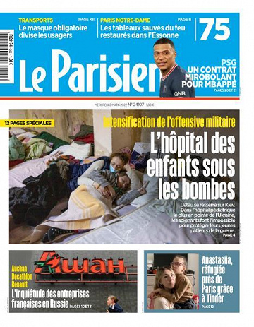 Le Parisien du Mercredi 2 Mars 2022