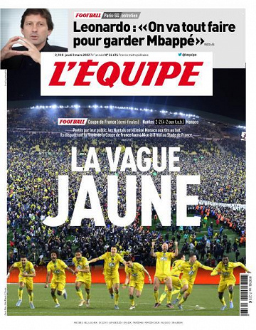 L’equipe du Jeudi 3 Mars 2022