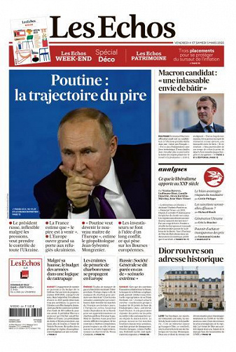 Les Echos du Vendredi 4 et Samedi 5 Mars 2022