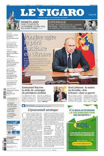 Le Figaro du Samedi 5 et Dimanche 6 Mars 2022