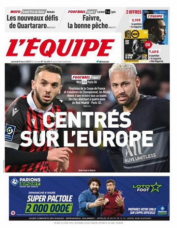 L’equipe du Samedi 5 Mars 2022