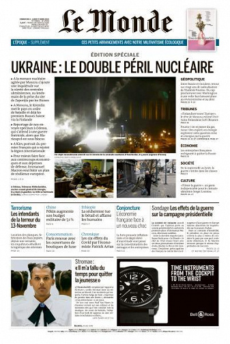 Le Monde du Dimanche 6 et Lundi 7 Mars 2022