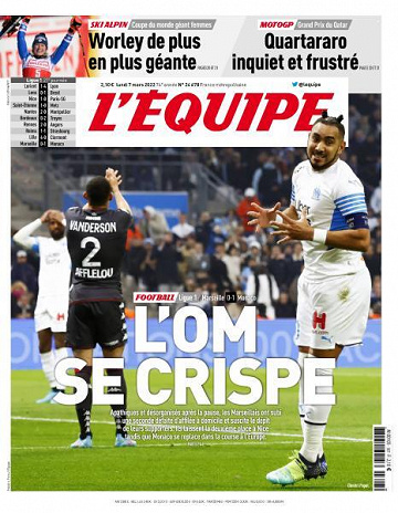 L’equipe du Lundi 7 Mars 2022