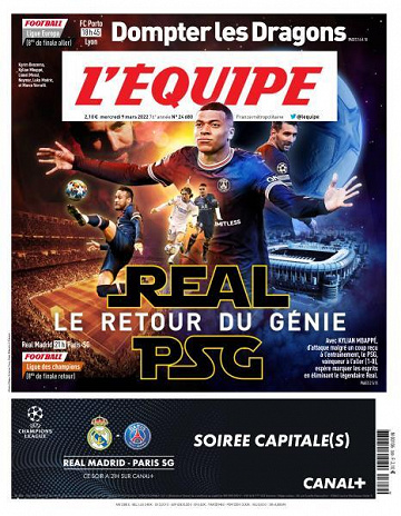 L’equipe du Mercredi 9 Mars 2022
