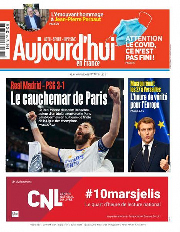 Aujourd’hui en France - 10 Mars 2022