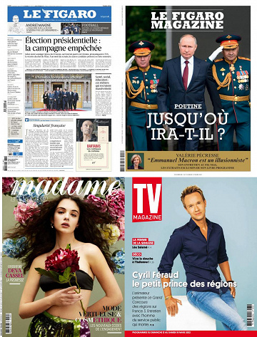 Pack Le Figaro et ses 3 suppléments - Vendredi 11 Mars 2022