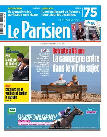 Le Parisien du Vendredi 11 Mars 2022