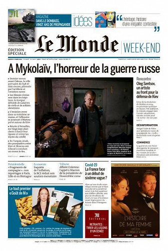Le Monde du Samedi 12 Mars 2022