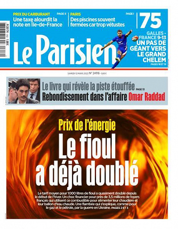 Le Parisien du Samedi 12 Mars 2022