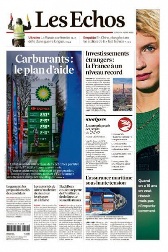 Les Echos du Lundi 14 Mars 2022
