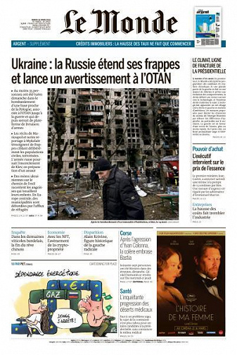 Le Monde du Mardi 15 Mars 2022