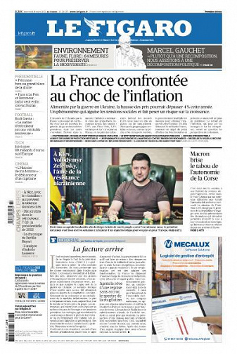 Le Figaro du Mercredi 16 Mars 2022