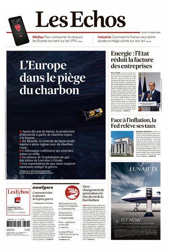 Les Echos du Jeudi 17 Mars 2022