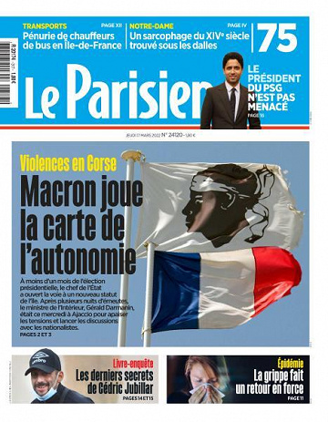 Le Parisien du Jeudi 17 Mars 2022