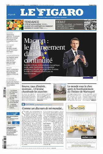 Le Figaro du Vendredi 18 Mars 2022