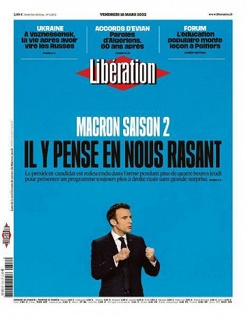 Libération du Vendredi 18 Mars 2022
