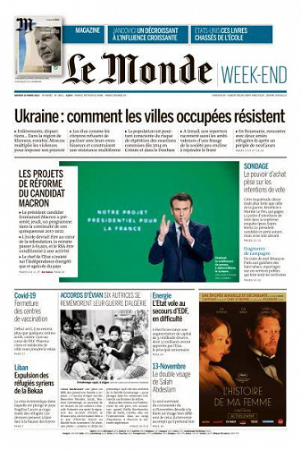 Le Monde du Samedi 19 Mars 2022
