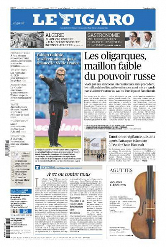 Le Figaro du Samedi 19 et Dimanche 20 Mars 2022