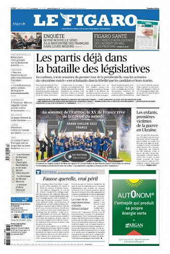 Le Figaro du Lundi 21 Mars 2022