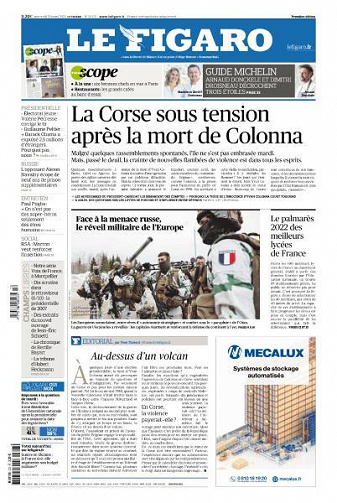 Le Figaro du Mercredi 23 Mars 2022