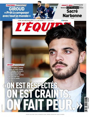 L’equipe du Mercredi 23 Mars 2022