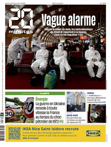 20 Minutes - 3 Editions Du Mercredi 23 Mars 2022