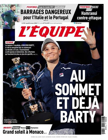L’equipe du Jeudi 24 Mars 2022