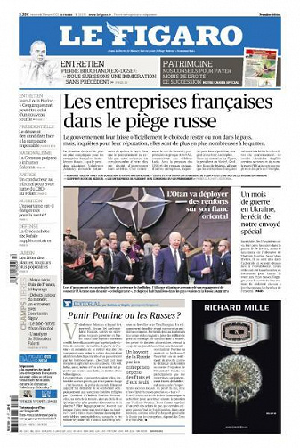 Le Figaro du Vendredi 25 Mars 2022