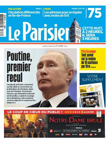 Le Parisien du Samedi 26 Mars 2022