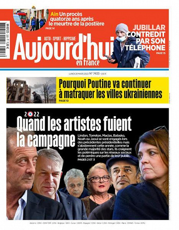 Aujourd’hui en France - 28 Mars 2022